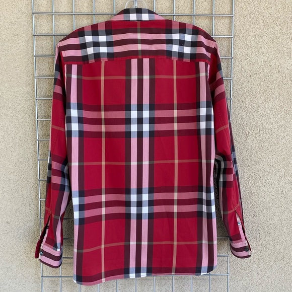 Men's Burberry Classic Check Stretch Cotton Shirt - Picture 3 of 8